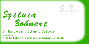 szilvia bohnert business card
